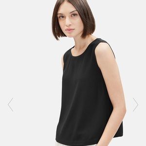 System Silk Georgette Crepe Boxy Shell